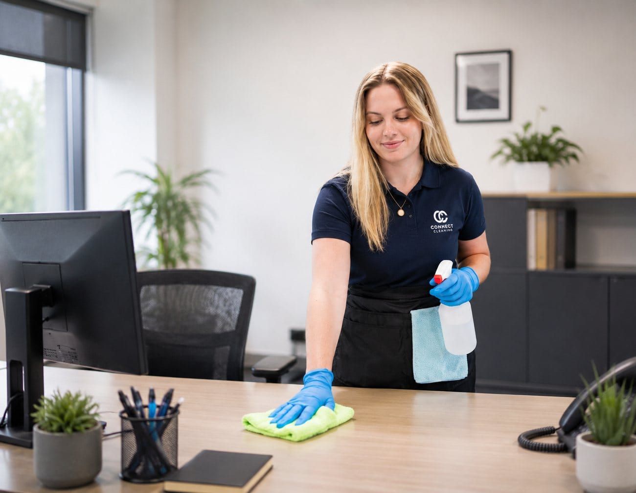 Connect Cleaning team preparing a home for a returning traveler